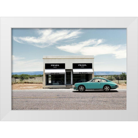 Marfa-Texas White Modern Wood Framed Art Print by Lauren, Julian