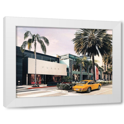 Rodeo Drive-Beverly Hills-California White Modern Wood Framed Art Print by Lauren, Julian