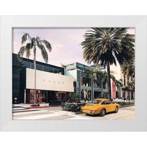 Rodeo Drive-Beverly Hills-California White Modern Wood Framed Art Print by Lauren, Julian