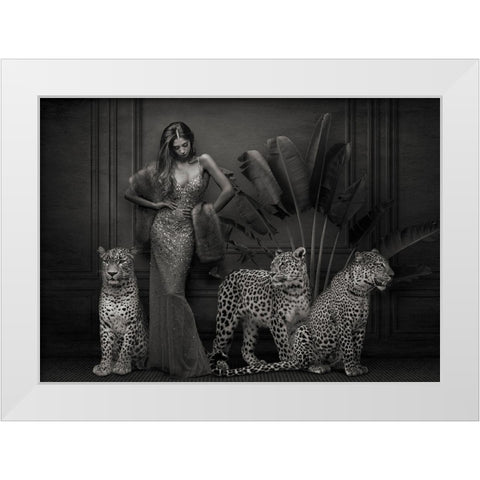 Attitude White Modern Wood Framed Art Print by Lauren, Julian