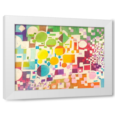 Multiculti White Modern Wood Framed Art Print by Bacci, Leonardo