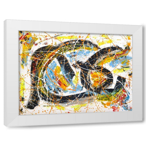 Party Time White Modern Wood Framed Art Print by Ferri, Bob
