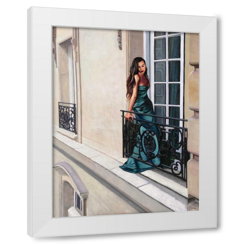 Window in Paris White Modern Wood Framed Art Print by Benson, Pierre