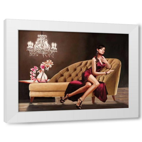 Jewel White Modern Wood Framed Art Print by Benson, Pierre