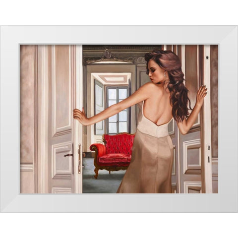 The room White Modern Wood Framed Art Print by Benson, Pierre