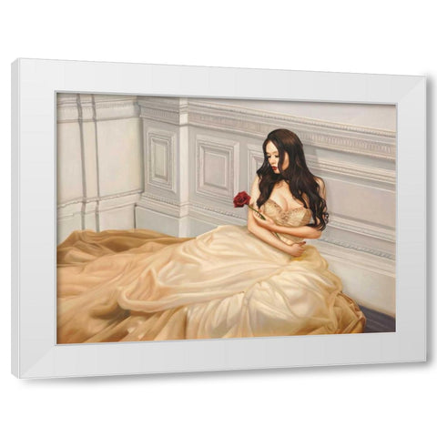 My Beloved One White Modern Wood Framed Art Print by Benson, Pierre