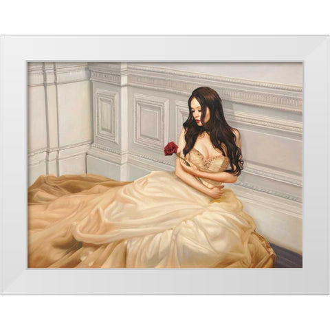 My Beloved One White Modern Wood Framed Art Print by Benson, Pierre