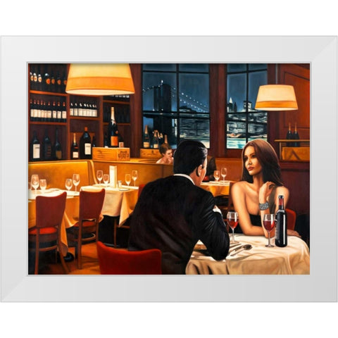 Evening White Modern Wood Framed Art Print by Benson, Pierre