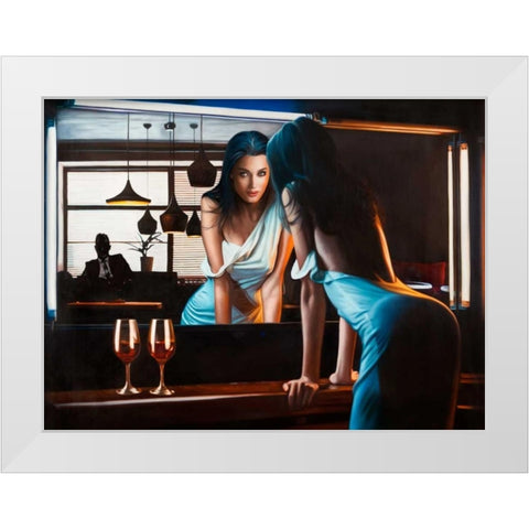 Stillness in Time White Modern Wood Framed Art Print by Benson, Pierre
