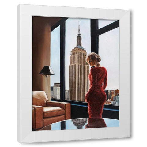 Interior in NYC White Modern Wood Framed Art Print by Benson, Pierre