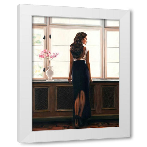 Morning Light (detail) White Modern Wood Framed Art Print by Benson, Pierre