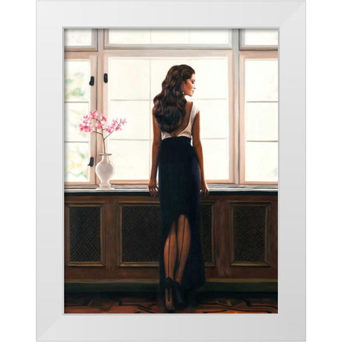 Morning Light (detail) White Modern Wood Framed Art Print by Benson, Pierre