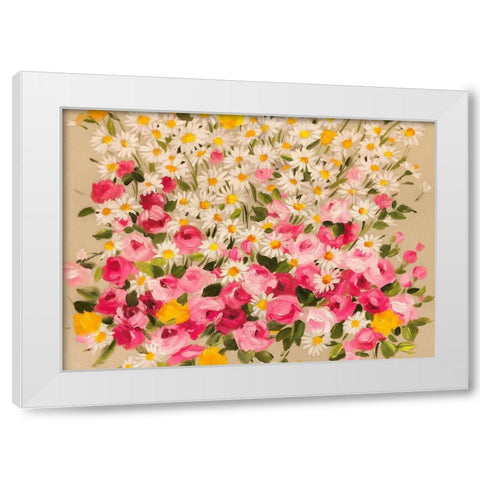 Festa dei Fiori III White Modern Wood Framed Art Print by Borgese, Anna