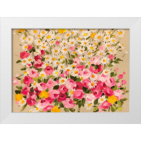 Festa dei Fiori III White Modern Wood Framed Art Print by Borgese, Anna