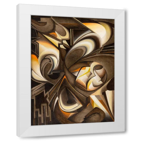 Uno di due White Modern Wood Framed Art Print by Ceccarelli, Laura
