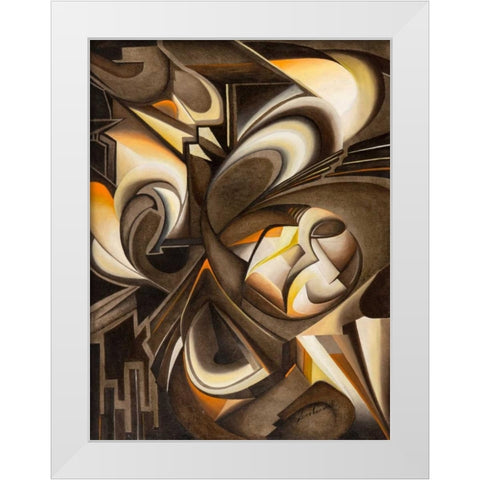 Uno di due White Modern Wood Framed Art Print by Ceccarelli, Laura