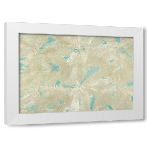 Palm Panel White Modern Wood Framed Art Print by Grant, Eve C.