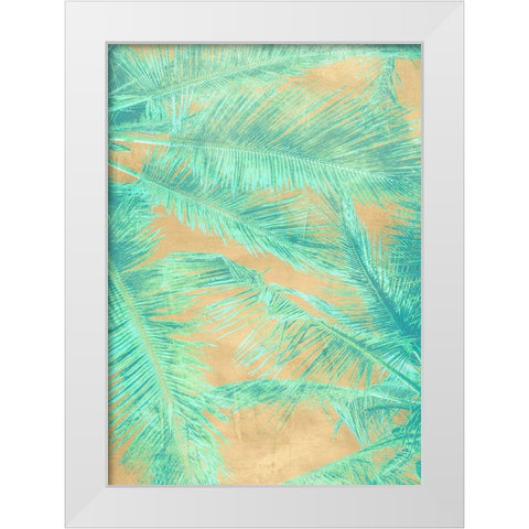 Tropical Leaves I White Modern Wood Framed Art Print by Grant, Eve C.