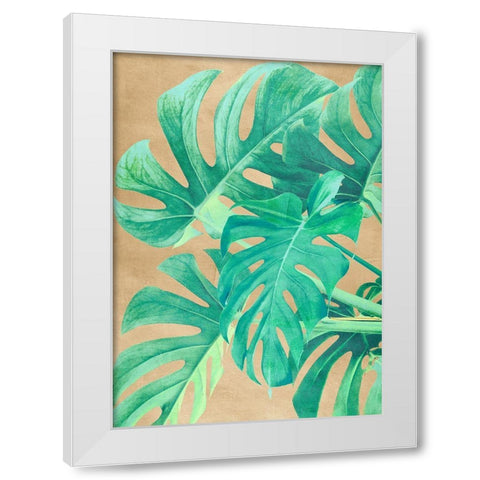 Tropical Leaves II White Modern Wood Framed Art Print by Grant, Eve C.