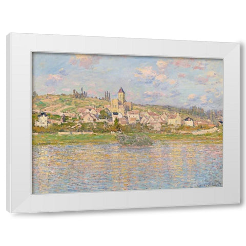 Vetheuil White Modern Wood Framed Art Print by Monet, Claude