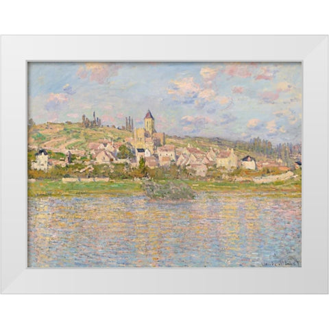 Vetheuil White Modern Wood Framed Art Print by Monet, Claude