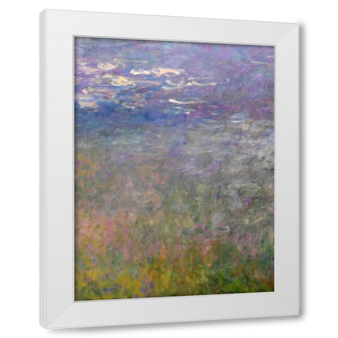 Water Lilies II White Modern Wood Framed Art Print by Monet, Claude