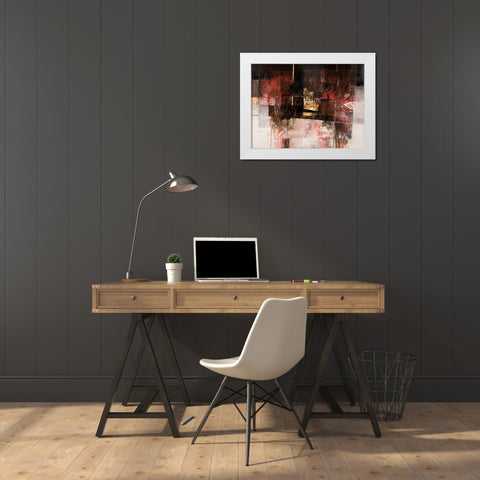 I segni e la materia White Modern Wood Framed Art Print by Censini