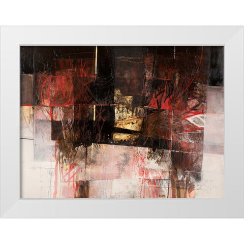 I segni e la materia White Modern Wood Framed Art Print by Censini