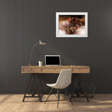 Di sera in Valdichiana White Modern Wood Framed Art Print by Censini