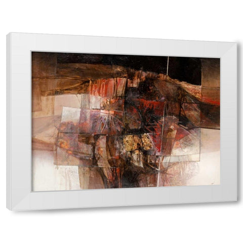 Di sera in Valdichiana White Modern Wood Framed Art Print by Censini