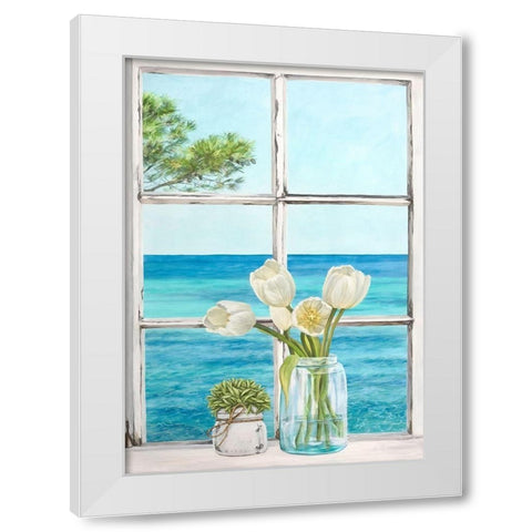 Mediterranee II White Modern Wood Framed Art Print by Remy, Dellal