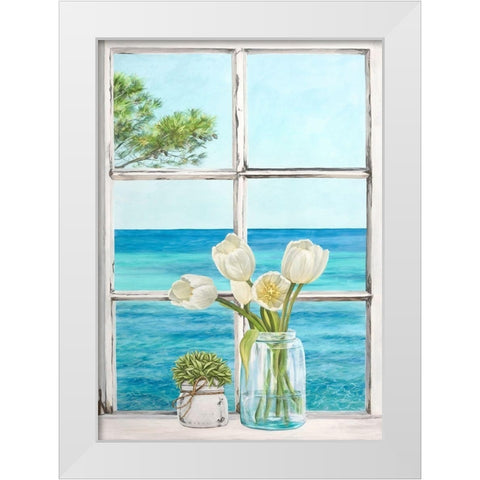 Mediterranee II White Modern Wood Framed Art Print by Remy, Dellal