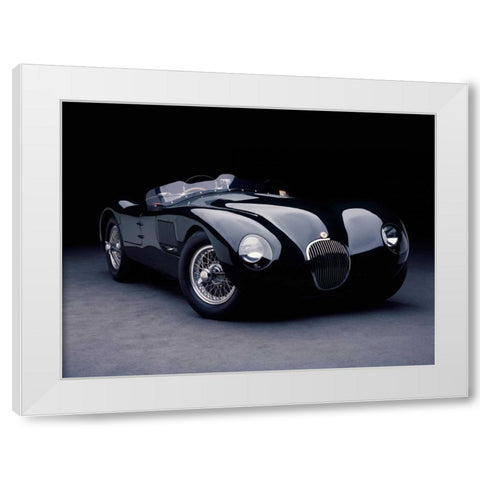 1951 Jaguar C-Type White Modern Wood Framed Art Print by Heiny, Don