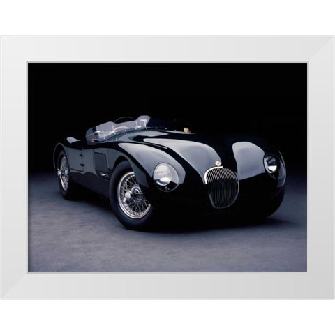 1951 Jaguar C-Type White Modern Wood Framed Art Print by Heiny, Don