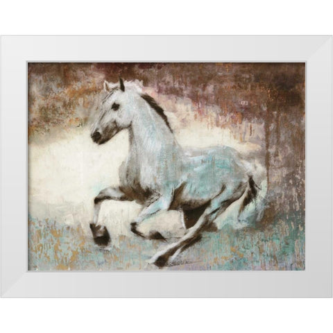 White Star White Modern Wood Framed Art Print by Moschetta, Dario