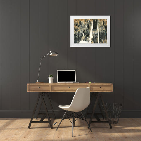 NYC7 White Modern Wood Framed Art Print by Moschetta, Dario