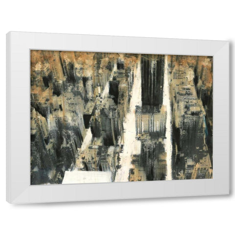 NYC7 White Modern Wood Framed Art Print by Moschetta, Dario