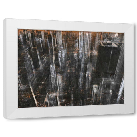 NYC Aerial 1 White Modern Wood Framed Art Print by Moschetta, Dario