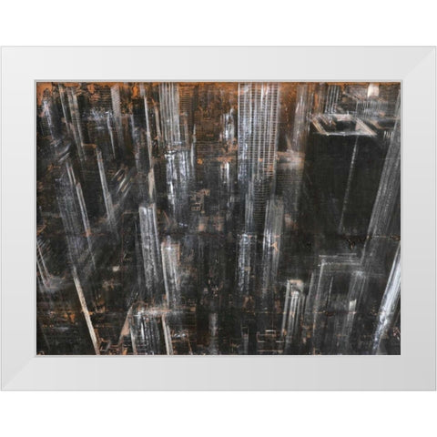 NYC Aerial 1 White Modern Wood Framed Art Print by Moschetta, Dario
