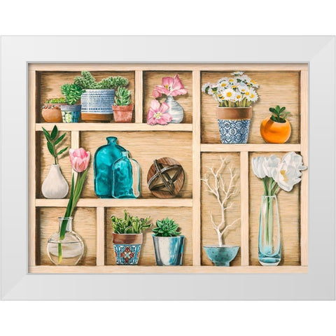 Collection de Memoires White Modern Wood Framed Art Print by Dolci, Elena