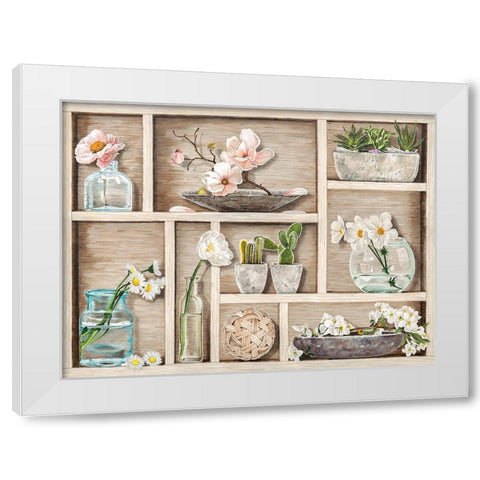 Fleurs et Memoires White Modern Wood Framed Art Print by Dolci, Elena