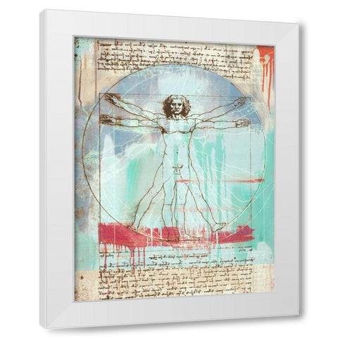 Vitruvian Man 2.0 White Modern Wood Framed Art Print by Chestier, Eric