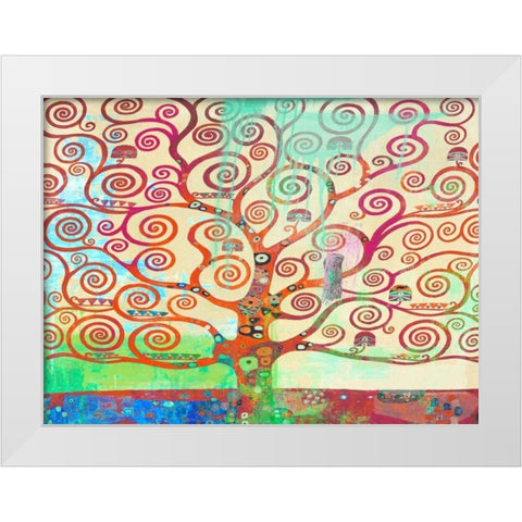 Klimts Tree 2.0 White Modern Wood Framed Art Print by Chestier, Eric
