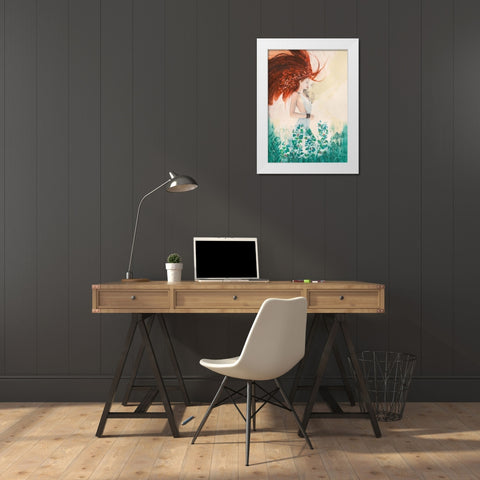 Fairy of Spring White Modern Wood Framed Art Print by Pagnoni, Erica