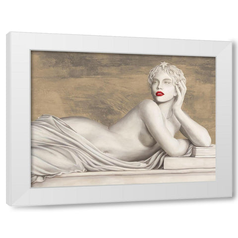 Eternal Beauty (detail) White Modern Wood Framed Art Print by Eleanor, Setti