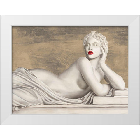 Eternal Beauty (detail) White Modern Wood Framed Art Print by Eleanor, Setti
