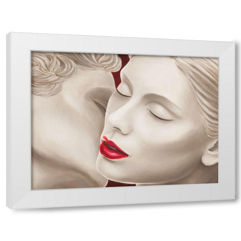 Eternal Lovers (detail) White Modern Wood Framed Art Print by Eleanor, Setti