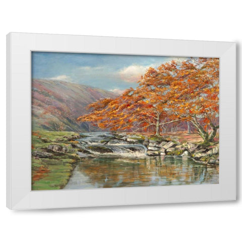 Ruscello silvestre White Modern Wood Framed Art Print by Cerana, Francesco