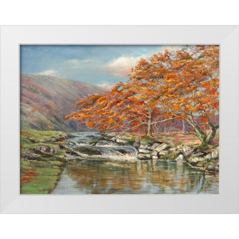 Ruscello silvestre White Modern Wood Framed Art Print by Cerana, Francesco