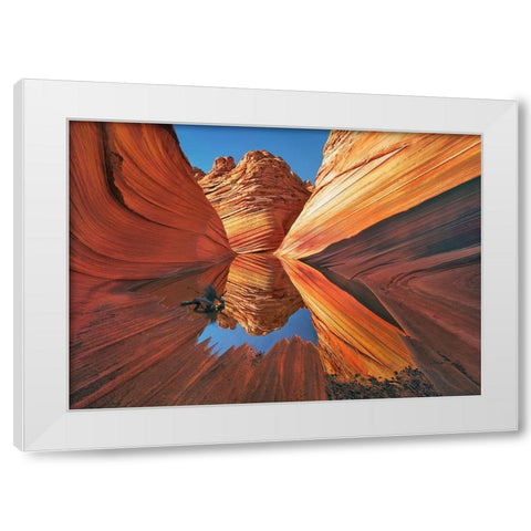 The Wave in Vermillion Cliffs, Arizona White Modern Wood Framed Art Print by Frank, Krahmer